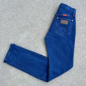 Vintage Y2K Wrangler Cowgirl Cut Original Fit Blue Wedgie Jeans 14MWZ 3x34